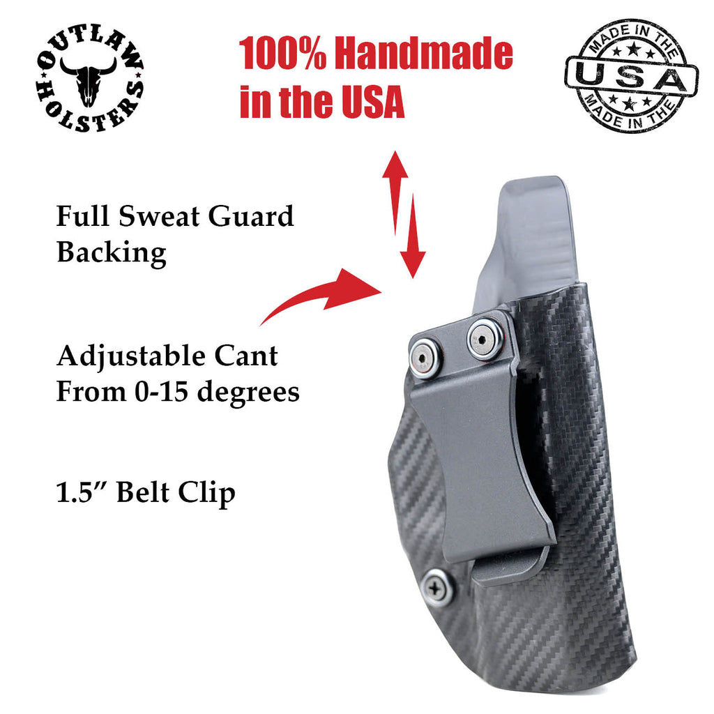 IWB Kydex Black Carbon Fiber Outlaw Holsters
