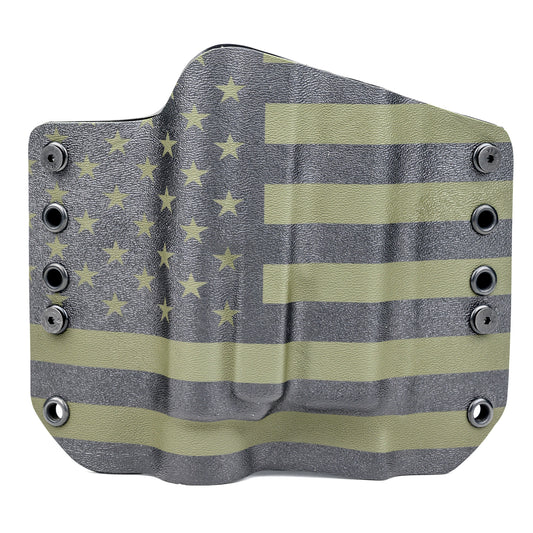 OWB Light Bearing Holster - Matte - USA OD Green & Black