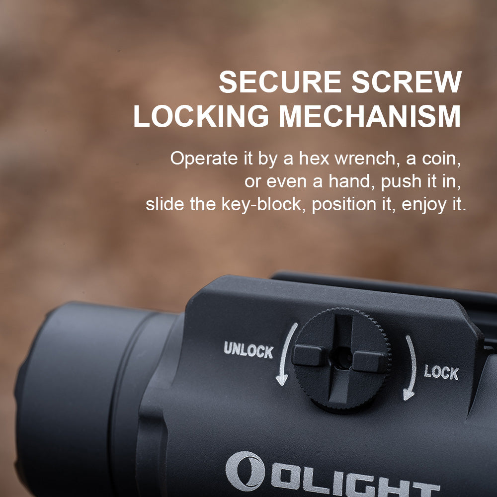 Olight PL-3R Valkyrie 1,500-Lumen Rechargeable Rail Light – Black