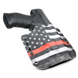 OWB Light Bearing Holster - USA Thin Red Line